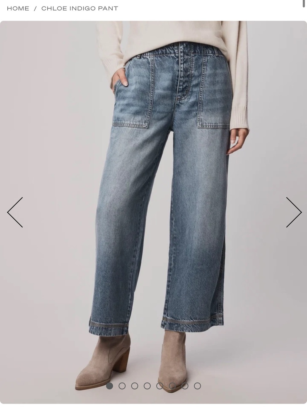 Splendid Chloe Washed Indigo Wide-Leg Denim Jeans